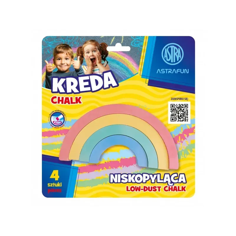 ASTRA ASTRAFun, Chodníková krieda "Rainbow", 4ks, mix farieb, 330022006