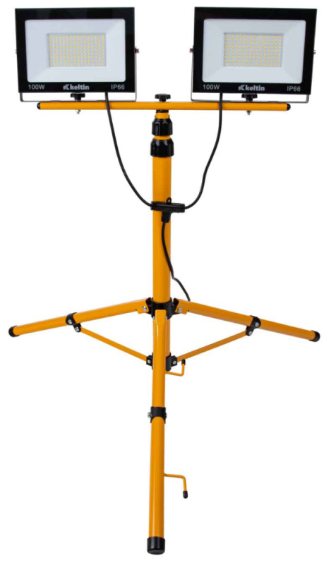 LED reflektor 2x100W s teleskopickým stojanom, neutrálna biela 6500K, KELTIN 9