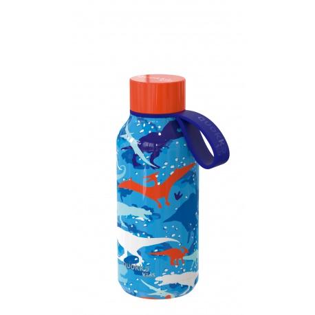QUOKKA KIDS Nerezová fľaša / termoska s pútkom DINOSAURS, 330ml, 40141