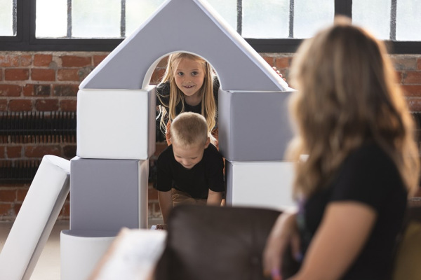 Penové kocky-obria stavebnica 11 ks white-blue 3