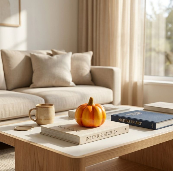 Dekorácia MagicHome Nature, Tekvica, terakota, 10,50x10,50x9,50 cm 1