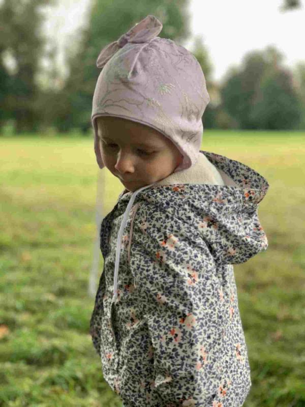 Dojčenská bavlnená čiapka s mašličkou New Baby NUNU ružová 80 (9-12m)