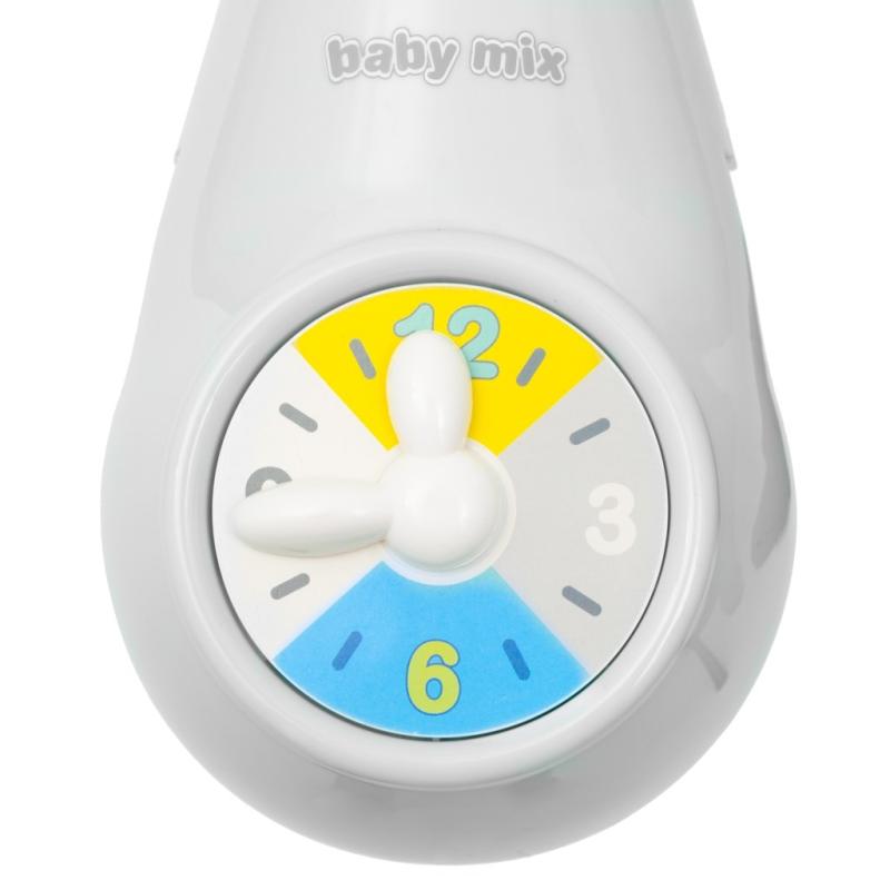 Kolotoč nad postieľku so svetelným projektorom Baby Mix sivý 5