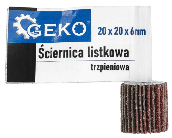 Brúsny listový kotúč 20 x 20 x 6 mm, zrno 40, GEKO 2