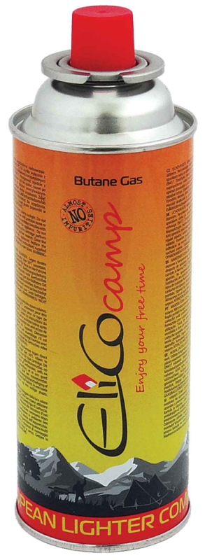 Kartuša s butanom 220g / 393ml, otočný uzáver, ELICO