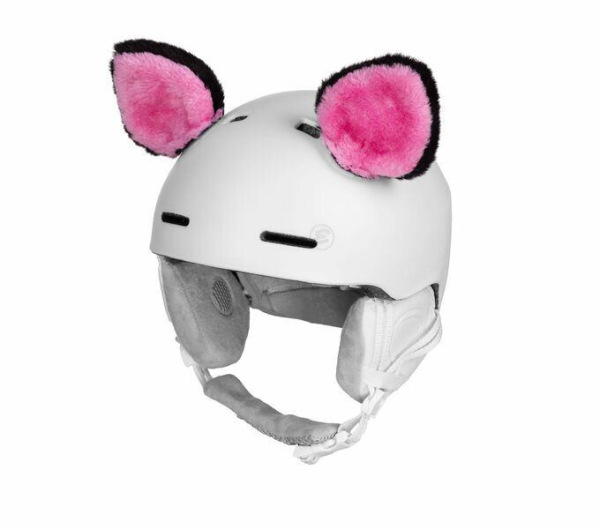 Funny Kit dekorácia na prilbu ružová-čierna 1