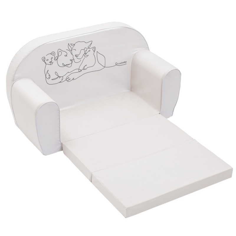 Detská rozkladacia pohovka New Baby Lion Family light grey 1