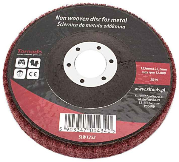 Rúnový lamelový kotúč 125 x 22,2 mm, mäkký, XL-TOOLS 2