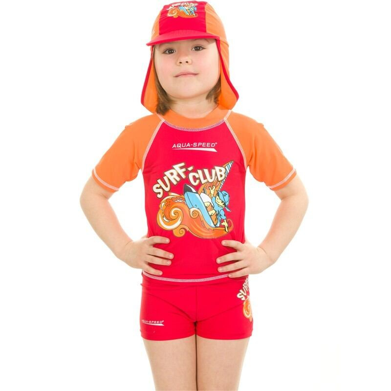 Surf Club tričko s UV ochranou červená 1