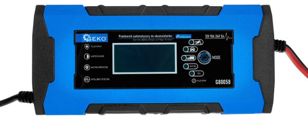 Nabíjačka autobatérii s funkiou opravy, 230 V, 12/24V, intenzita prúdu 10A, AGM/GEL, GEKO 9