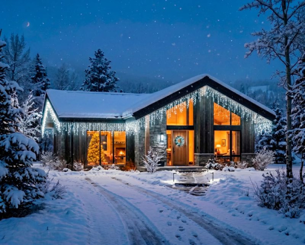 Reťaz MagicHome Vianoce, časovač, 306xLED, studená biela, 10 funkcií, 12 m, IP44 1
