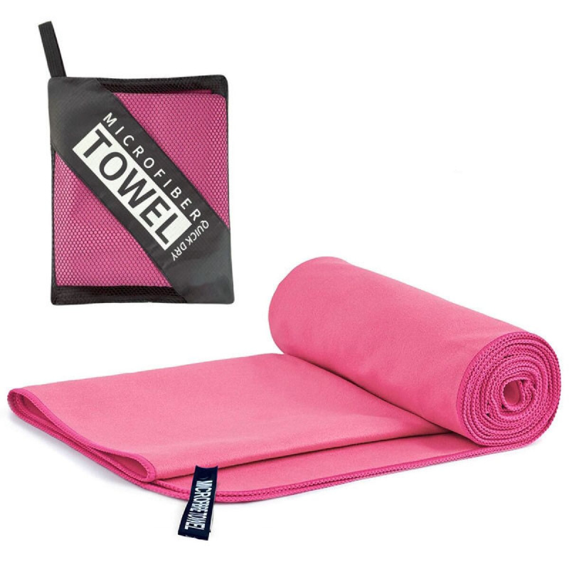 Microfibre rýchloschnúci uterák 76 x 152 cm ružová 1