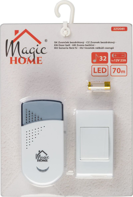 Zvonček Intelligent2, bezdrôtový, 23A, domový, 12V/DC 2