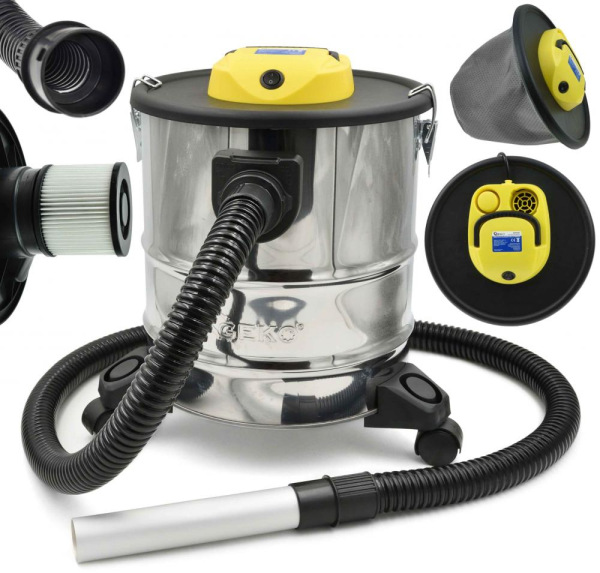 Vysávač popola 1600 W, 20L s 3 kolieskami, GEKO 14