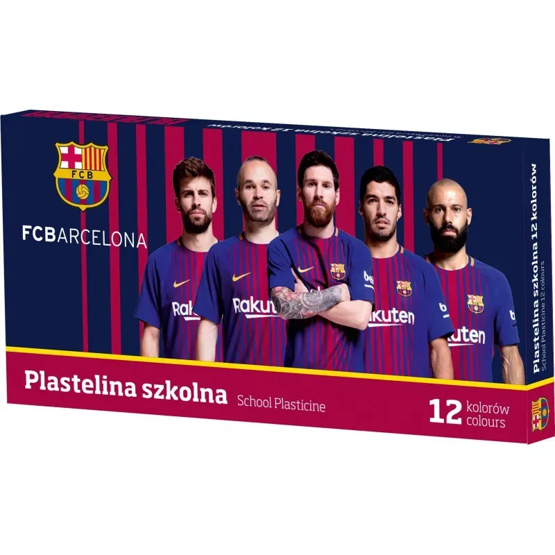 Školská plastelína FC BARCELONA FC-216, 12 farieb, 303218005