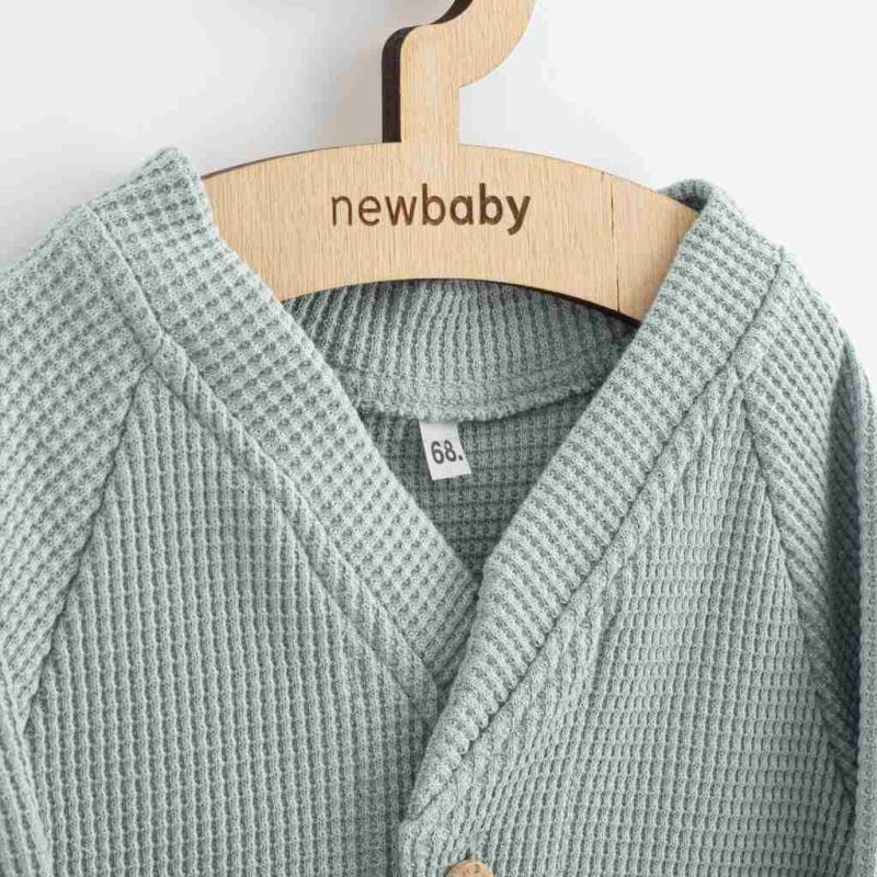 Dojčenský kabátik na gombíky New Baby Luxury clothing Oliver sivý 56 (0-3m)