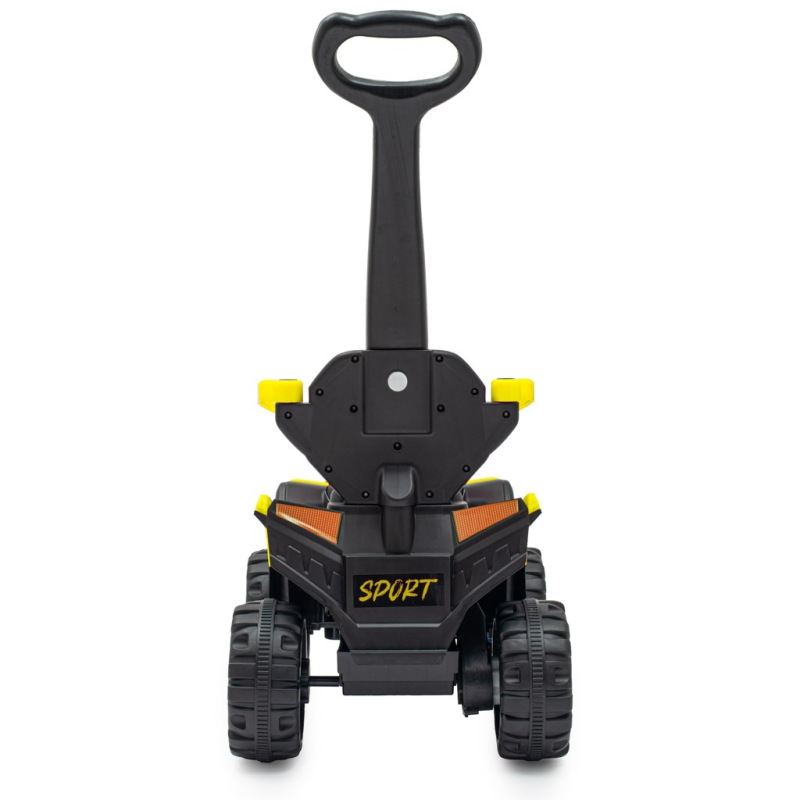 Detské elektrické odrážadlo Baby Mix Ruggy s vodiacou tyčou žlté 3