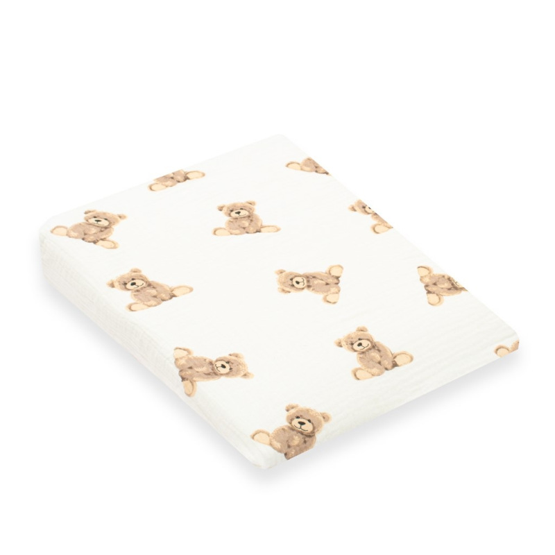 Mušelínový poťah na detský vankúš-klin New Baby STANDARD 30x37 cm bear