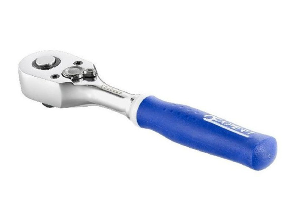 Račňa Expert® E032808, 250 mm, 1/2", prepínacia páčka, 72 zub
