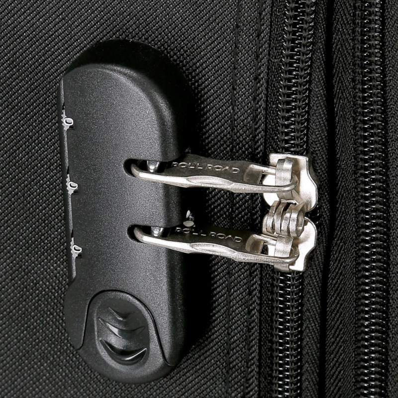 Textilný cestovný kufor ROLL ROAD ROYCE Black / Čierny, 55x40x20cm, 39L, 5019121 (small) 7