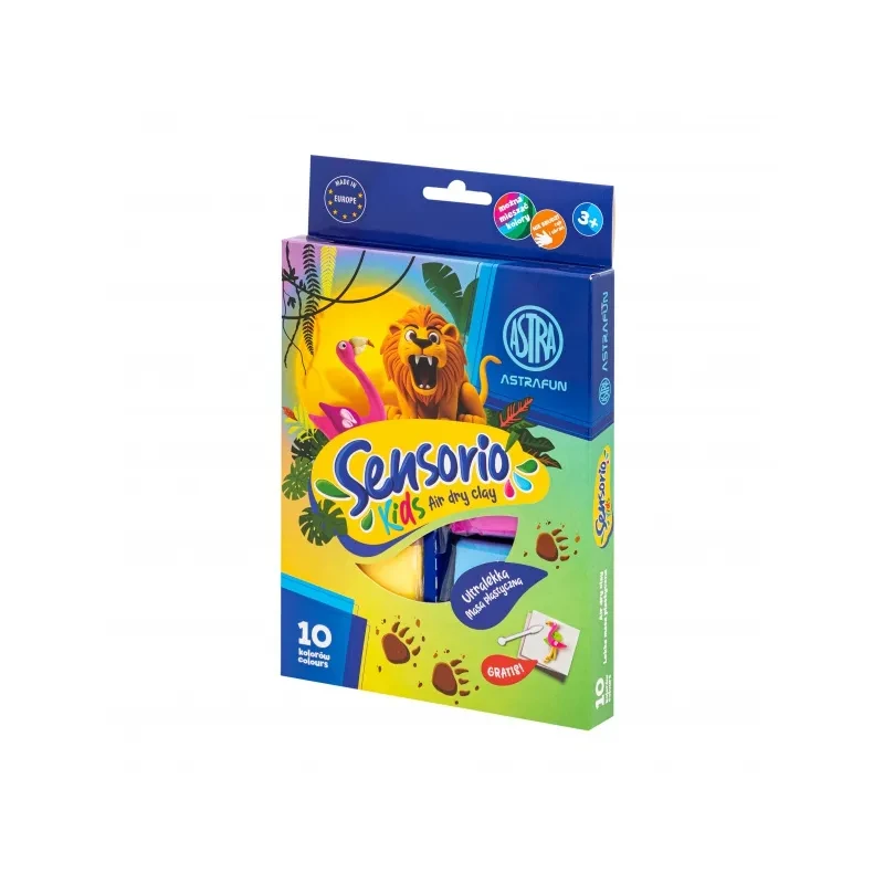 Modelovacia hmota (air dry clay) Sensorio Kids Jungle, 10 farieb , 336123021