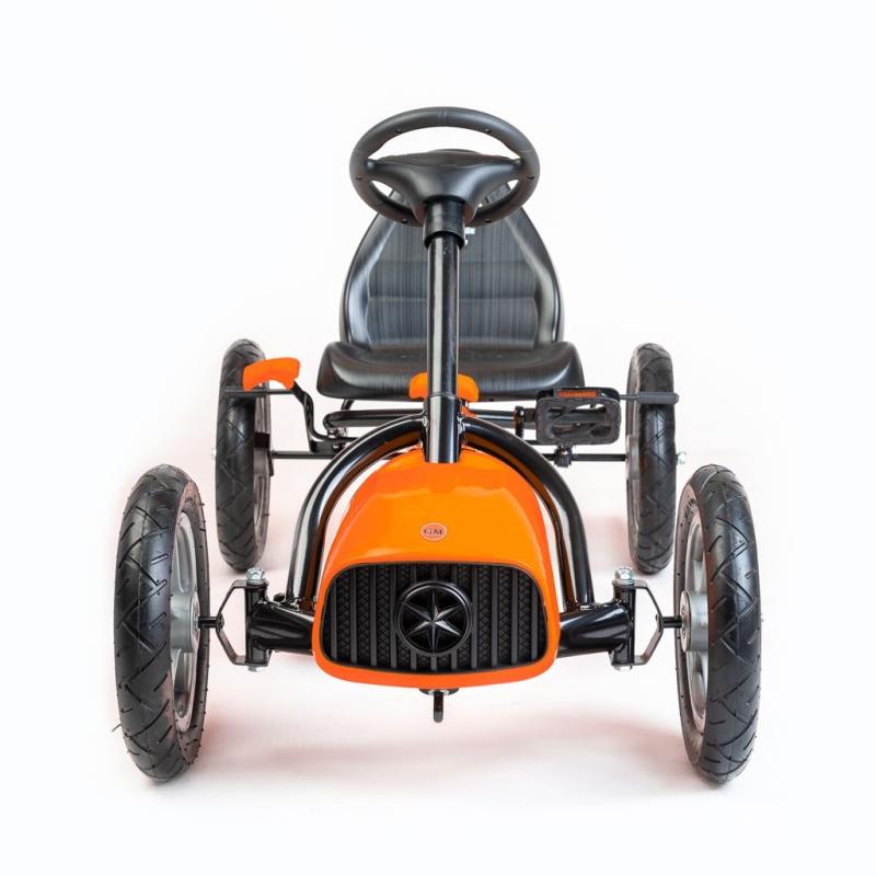 Detská šliapacia motokára Go-kart Baby Mix Buggy oranžová