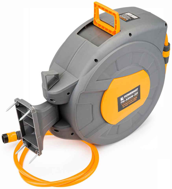 Navíjací bubon s držiakom na stenu so záhradnou hadicou 20 m, PM-ABNW-20M 9