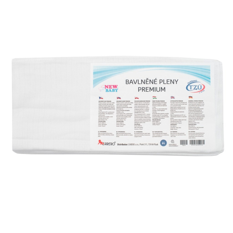 Bavlnené plienky NEW BABY 80x80 cm PREMIUM 10 ks 1