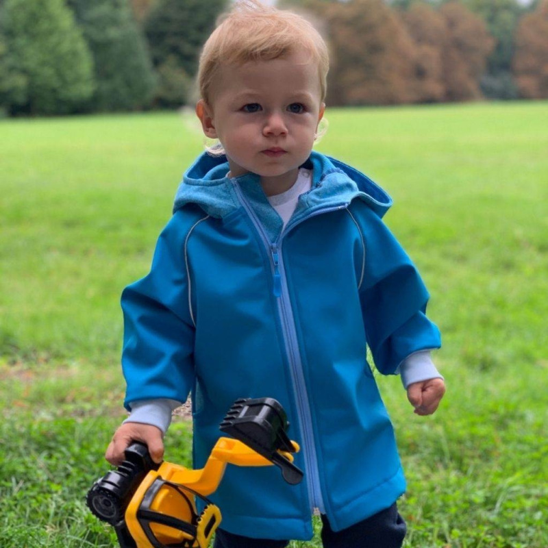Softshellová dojčenská bundička modrá 98 (2-3 r) 5