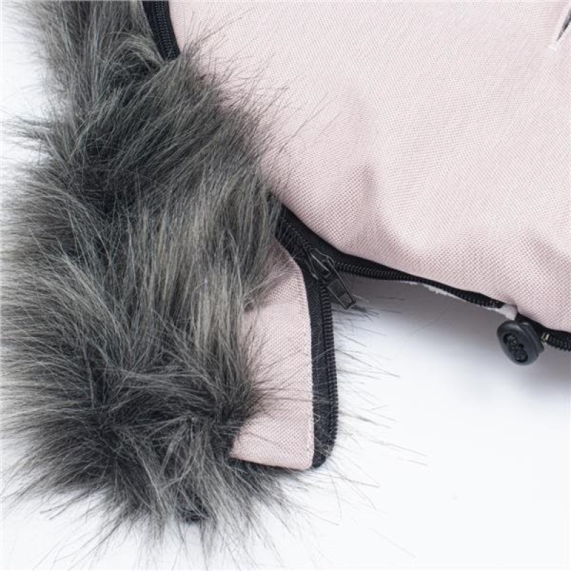 Detsky fusak NEW BABY s kožušinou dusty pink 4