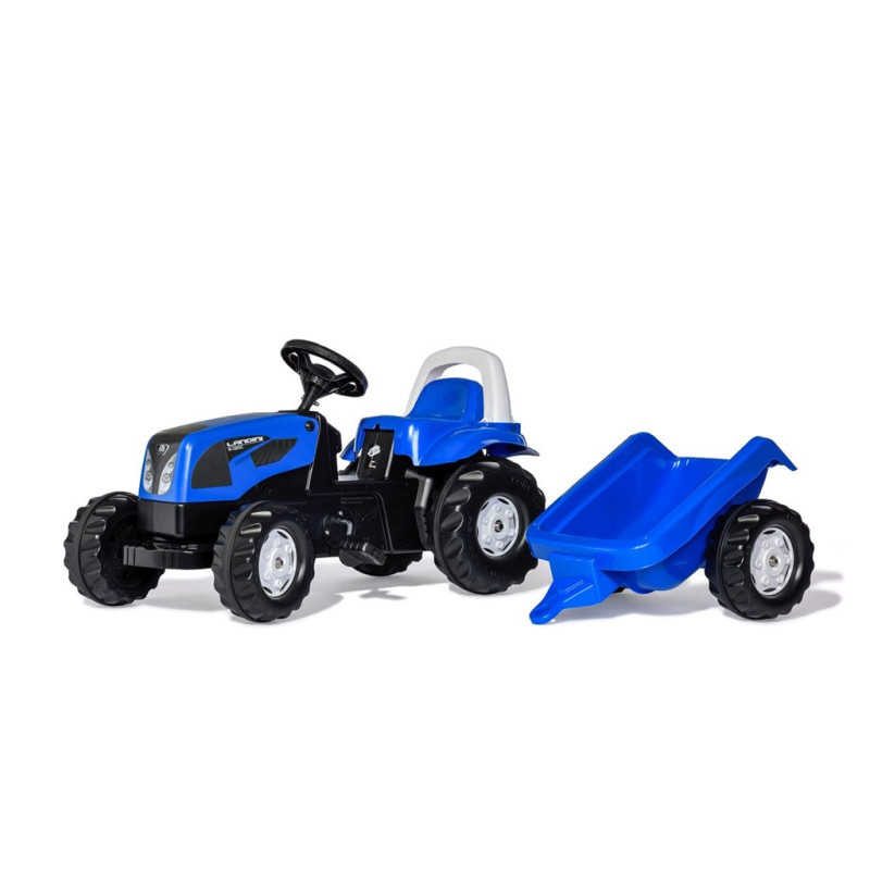 Šliapací traktor s vlečkou Rolly Kid Landini modrý
