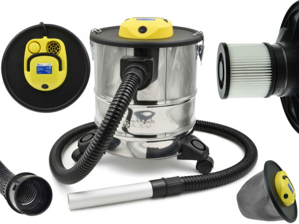 Vysávač popola 1600 W, 20L s 3 kolieskami, GEKO 15