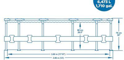 Bazén Bestway® Steel Pro™, 56681, kartušová filtrácia, 366x76 cm