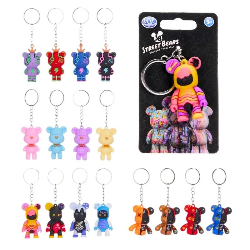 3D Kľúčenka Street Bear 16 druhov