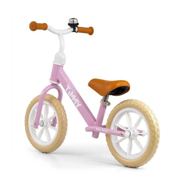 Detský balančný bicykel Milly Mally Timmy Pink