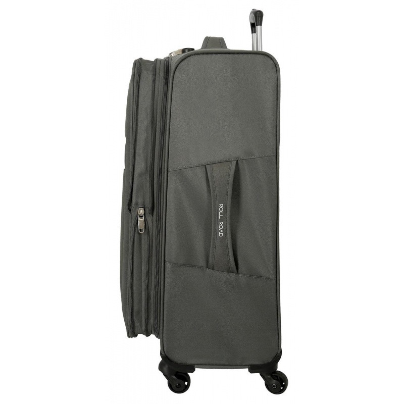 Textilný cestovný kufor ROLL ROAD ROYCE Grey / Sivý, 76x48x29cm, 93L, 5019322 (large) 4