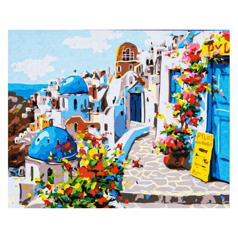 Maľovanie podľa čísel MAGICAL SANTORINI, na ráme, 40x50cm, 801023908