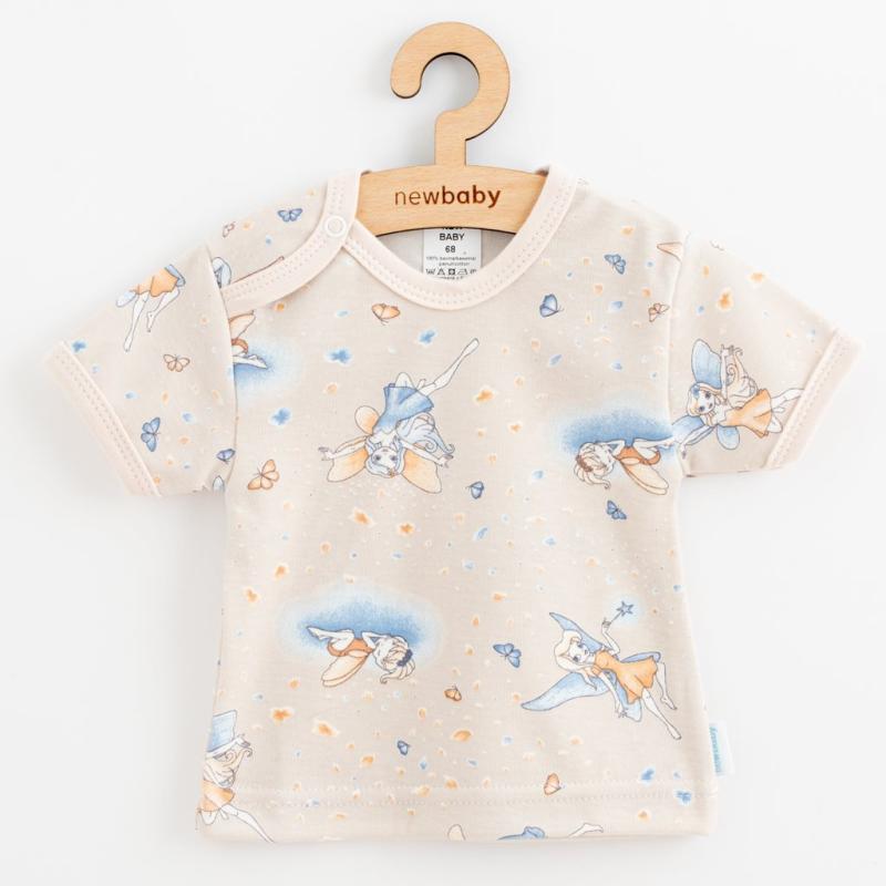 Dojčenské bavlnené tričko s krátkym rukávom New Baby Víla 74 (6-9m)