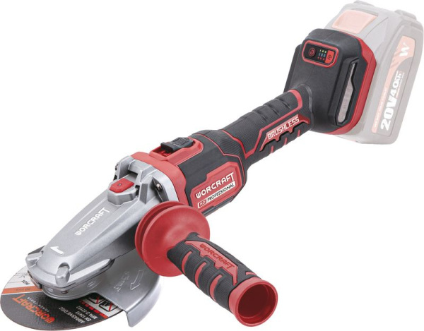 Brúska Worcraft HD Professional CAG-S20LiBF-125, 125 mm, uhlová, bezuhlíková, s reguláciou otáčok