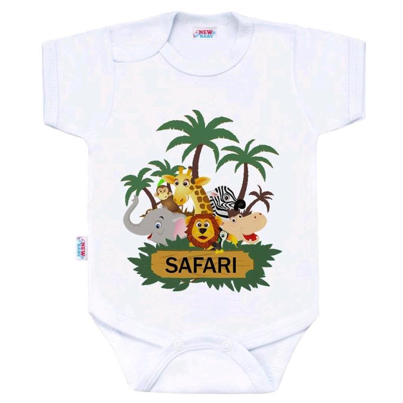 Body s potlačou New Baby SAFARI 74 (6-9m)