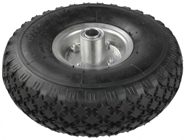 Nafukovacie koleso s ložiskami, otvor 20mm, priemer 27,5 cm, šírka 8,5 cm, sivé, bez osky 7