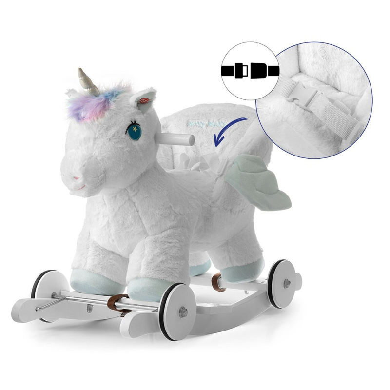 Hojdací koník s melódiou a kolieskami Milly Mally Polly Jednorožec 4