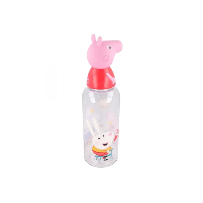 STOR Plastová 3D fľaša s figúrkou PEPPA PIG, 560ml, 10115