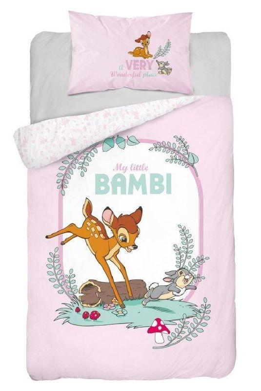DETEXPOL Obliečky do postieľky Little Bambi pink 100/135, 40/60