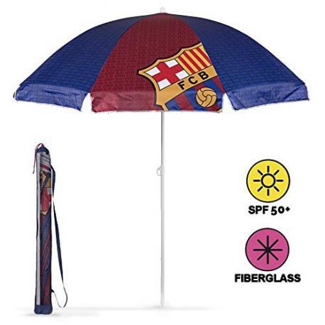 PERLETTI® Detský plážový slnečník s UV ochranou FC BARCELONA