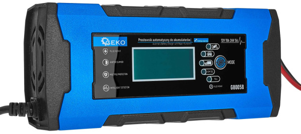 Nabíjačka autobatérii s funkiou opravy, 230 V, 12/24V, intenzita prúdu 10A, AGM/GEL, GEKO 1