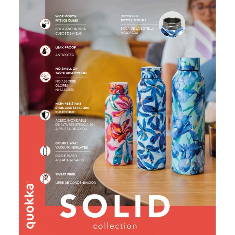 Quokka Solid, Nerezová fľaša / termoska s pútkom Orange, 510ml, 40187 4