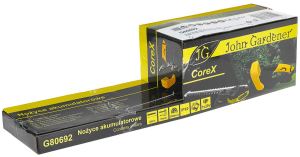 Akumulátorové nožnice na plot 450 mm, 4.0Ah 20V CoreX, GEKO 18