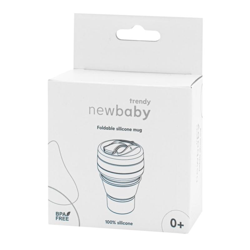 Silikónový skladací pohár 350 ml 2v1 New Baby - Sivý 3