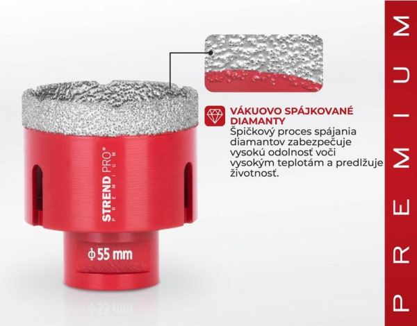 Vyrezávač Strend Pro Premium DCB11, 55 mm, M14, korunka, diamant, professional 2